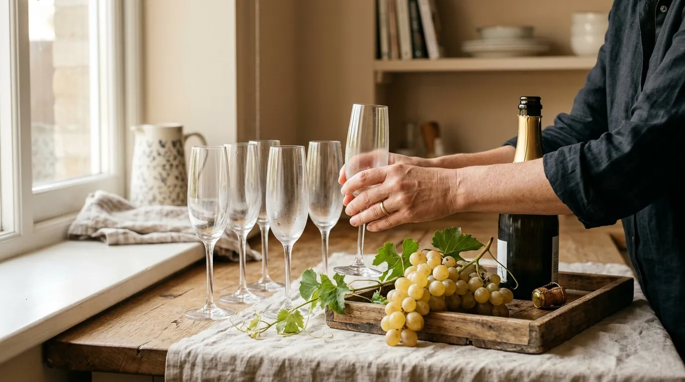 Personne versant du vin dans des verres avec raisin frais